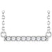 Ladies Natural Diamond Bar Necklace (I1, G-H) — Sterling Silver