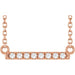 Ladies Natural Diamond Bar Necklace (I1, G-H) — 14K Rose Gold