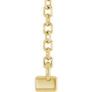 Lab-Grown Diamond French-Set Bar Necklace or Center