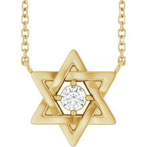 Ladies Natural Diamond Necklace (I1, G-H) — 14K Yellow Gold