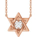 Ladies Natural Diamond Necklace (I1, G-H) — 14K Rose Gold