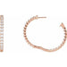 Lab-Grown Diamond Inside-Outside Hoop Earrings - Style 653631