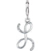 Ladies Script Initial L Natural Diamond Charm/Pendant (I2, G-H) — Sterling Silver