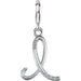 Ladies Script Initial I Natural Diamond Charm/Pendant (I2, G-H) — Sterling Silver