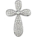 Ladies Natural Diamond Cross Pendant (I1, H+) — 14K White Gold