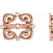 Ladies Natiral Diamond Earring Jackets with 5.7 mm ID — 14K Rose Gold