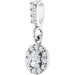 Lab-Grown Diamond Halo-Style Pendant - Style 86679