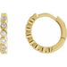 Ladies Natural Diamond 12.24 mm Hinged Hoop Earrings (I1, G-H) — 14K Yellow Gold