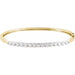 Ladies 14K Yellow/ Natural Diamond Bangle Bracelet (I1, G-H) — 14K Yellow/White Gold