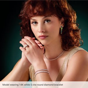 Lab-Grown Diamond Fully Accented Flexible Bangle Bracelet