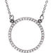 Ladies Natural Diamond Circle Necklace (I1, G-H) — 14K White Gold