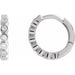 Ladies Natural Diamond 12.24 mm Hinged Hoop Earrings (I1, G-H) — Sterling Silver