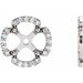Ladies Natural Diamond Earring Jackets — 14K White Gold