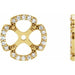 Ladies Natural Diamond Earring Jackets — 14K Yellow Gold