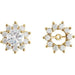 Ladies Natural Diamond Earring Jackets with 5mm ID — 14K Yellow Gold