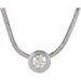 Ladies Natural Diamond Solitaire Necklace (I1, G-H) — 14K White Gold