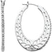 Ladies Natural Diamond Hoop Earring (I1) — 14K White Gold