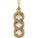 Ladies Natural Diamond Three-Stone Pendant (I1, G-H) — 14K White Gold