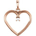 Ladies Natural Diamond Heart Pendant (I1, G-H) — 14K Rose Gold