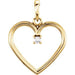 Ladies Natural Diamond Heart Pendant (I1, G-H) — 14K Yellow Gold
