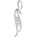 Ladies Natural Diamond Freeform Pendant (I1, G-H) — 14K White Gold