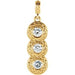 Ladies Natural Diamond Three-Stone Pendant (I1, G-H) — 14K Yellow Gold