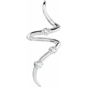 Ladies Natural Diamond Three-Stone Pendant (I1, G-H) — 14K White Gold