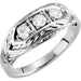 Ladies Natural Diamond Three-Stone Ring (I1, G-H) — 14K White Gold