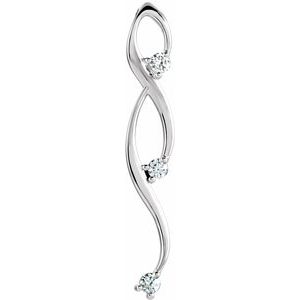 Ladies Natural Diamond Pendant (I1, G-H) — 14K White Gold