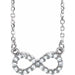 Ladies Natural Diamond Infinity Necklace (I1, G-H) — 14K White Gold