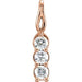 Ladies Natural Diamond Three-Stone Pendant (I1, G-H) — Platinum