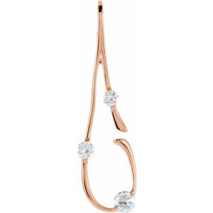 Ladies Natural Diamond Freeform Pendant (I1, G-H) — 14K Rose Gold