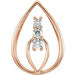 Ladies Natural Diamond Pendant (I1, G-H) — 14K Rose Gold