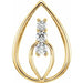 Ladies Natural Diamond Pendant (I1, G-H) — 14K Yellow Gold