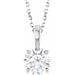 Lab-Grown Diamond Solitaire Necklace - Style 28392