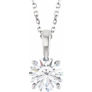 Lab-Grown Diamond Solitaire Necklace - Style 28392