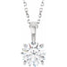 Lab-Grown Diamond Solitaire Necklace - Style 28392