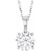 Lab-Grown Diamond Solitaire Necklace - Style 28392