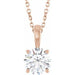 Lab-Grown Diamond Solitaire Necklace - Style 28392