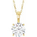 Lab-Grown Diamond Solitaire Necklace - Style 28392