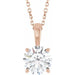Lab-Grown Diamond Solitaire Necklace - Style 28392