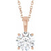 Lab-Grown Diamond Solitaire Necklace - Style 28392