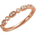 Ladies Natural Diamond Stackable Ring (I1, Ghi) — 14K Rose Gold