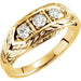Ladies Natural Diamond Three-Stone Ring (I1, G-H) — 14K Yellow Gold