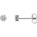 Ladies Natural Diamond Cluster Earrings (I3, H-J) — 14K White Gold