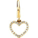 Ladies Natural Diamond Heart Charm/Pendant (I1, G-H) — 14K Yellow Gold