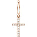 Ladies Natural Diamond Cross Charm/Pendant (I1, G-H) — 14K Rose Gold
