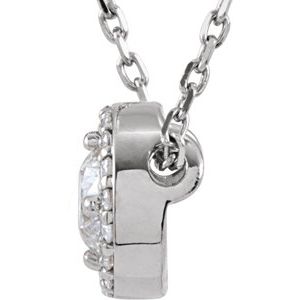 Lab-Grown Diamond Halo-Style Necklace - Style 85916
