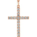 Ladies Natural Diamond Cross Pendant (I1, G-H) — 14K Rose Gold