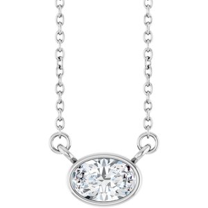 Ladies Natural Diamond Necklace (Si2-Si3, Ghi) — Platinum
